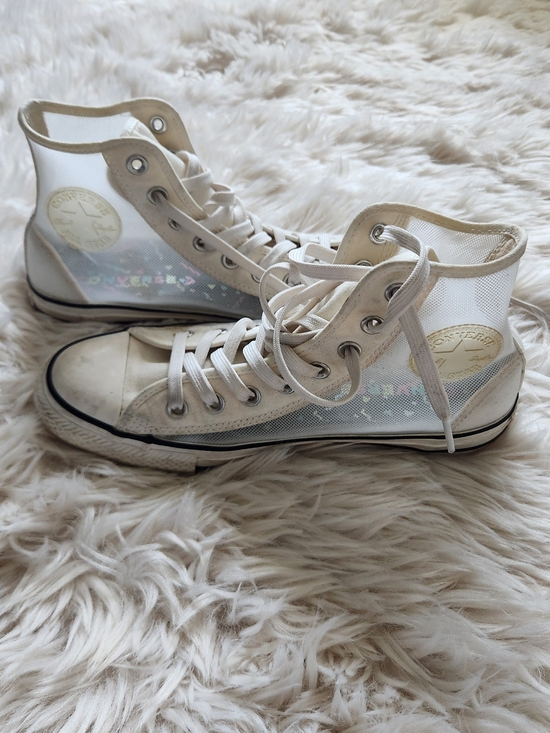 Converse Shoes - Converse Women's White High-Top Mesh Sneakers